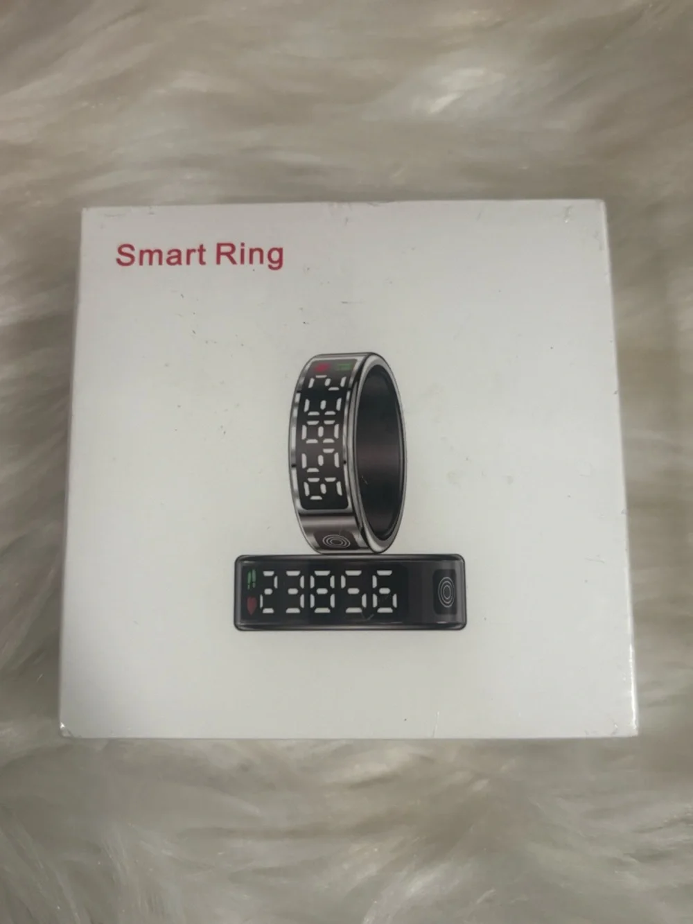 Smart Ring Health Tracker with LED Display Screen, Waterproof Fitness Size 12